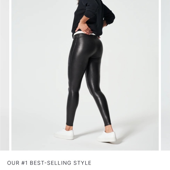 Spanx faux leather leggings great condition no signs of wear - Picture 6 of 6